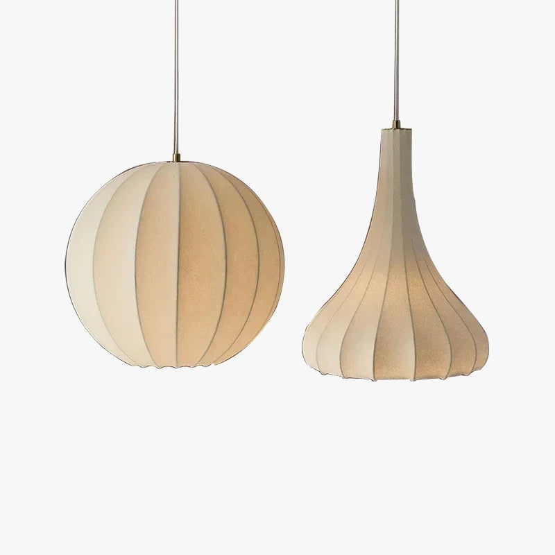 suspension en soie à led style nordique pour intérieur élégant