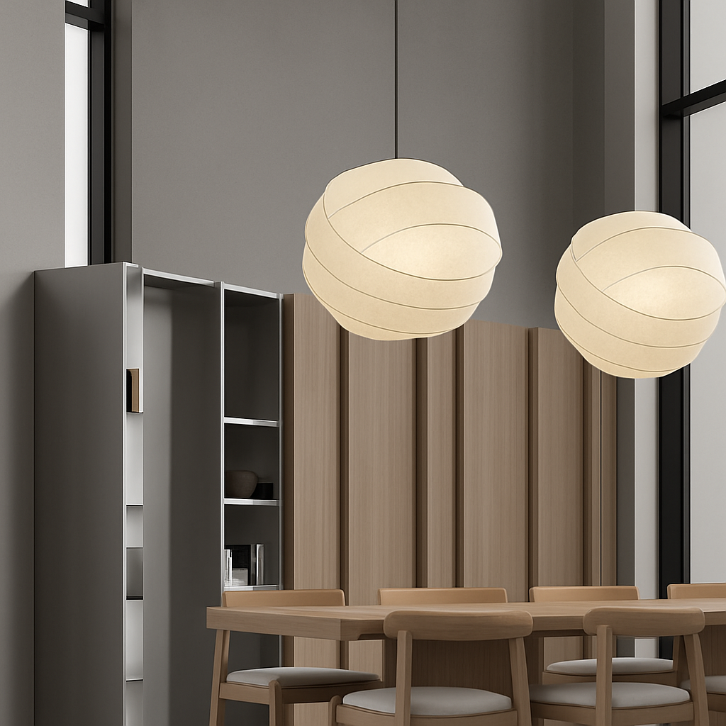 suspension en soie wabi sabi design nordique moderne pour décoration intérieure