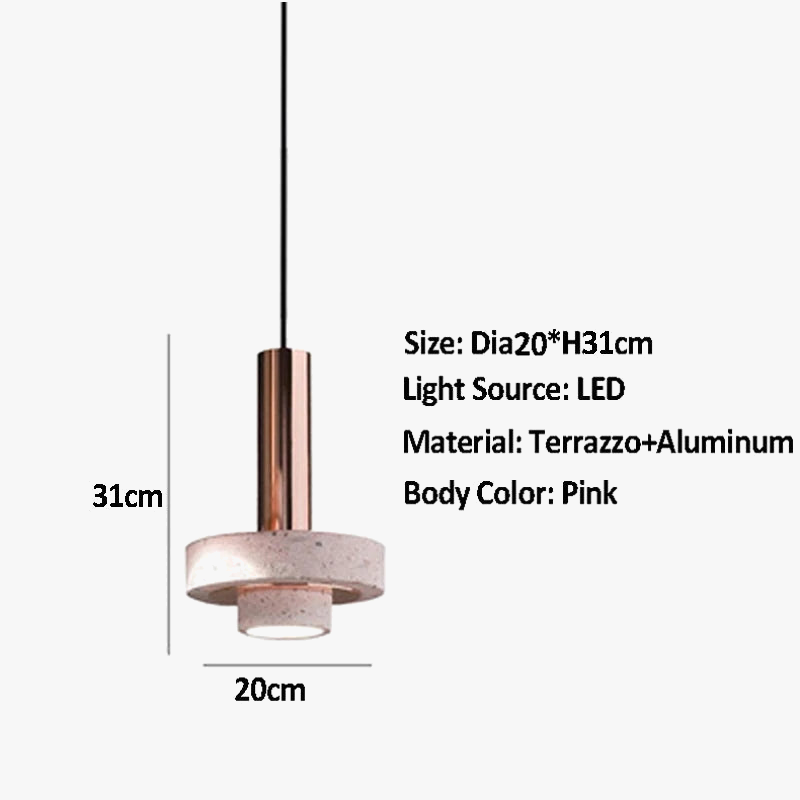 suspension en terrazzo design nordique pour divers espaces intérieurs