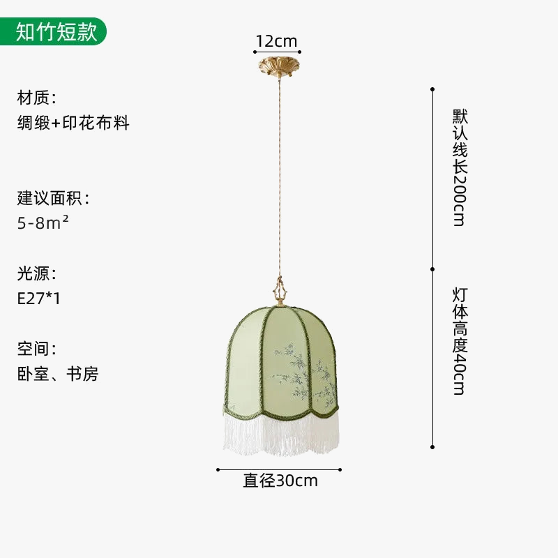 suspension en tissu avec pampilles pour ambiance décorative