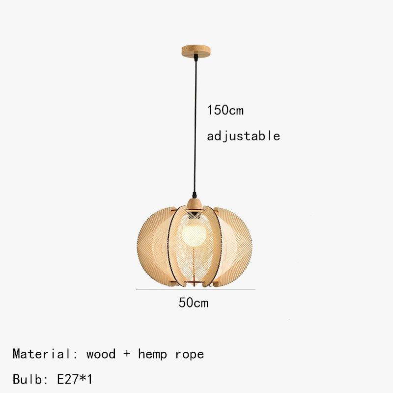 suspension en tissu bois pour magasin et hôtel