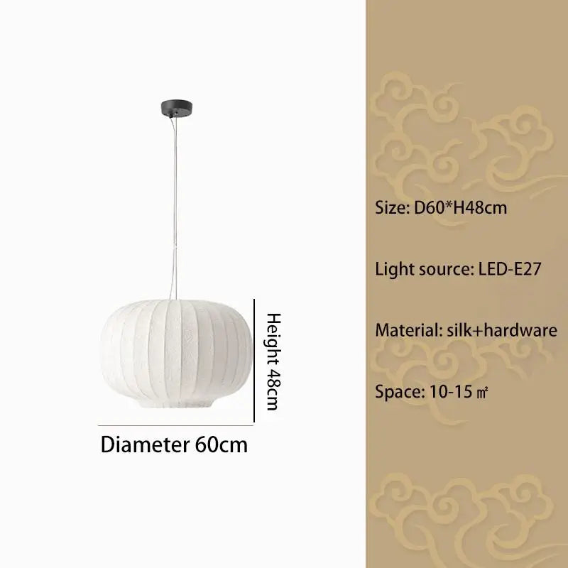 suspension en tissu de soie nordique pour décoration intérieure