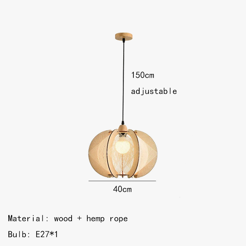 suspension en tissu et bois pour magasin et hôtel