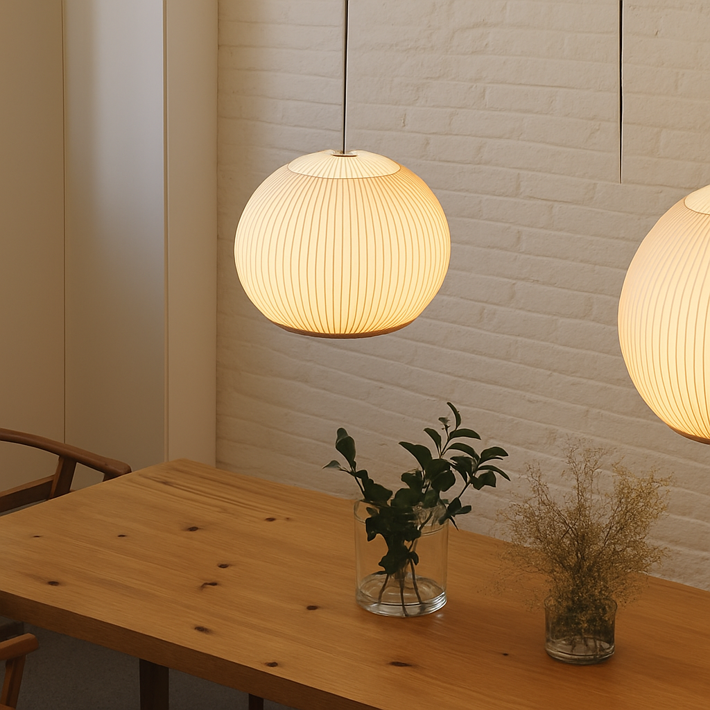 suspension en tissu tricoté style nordique pour intérieur élégant