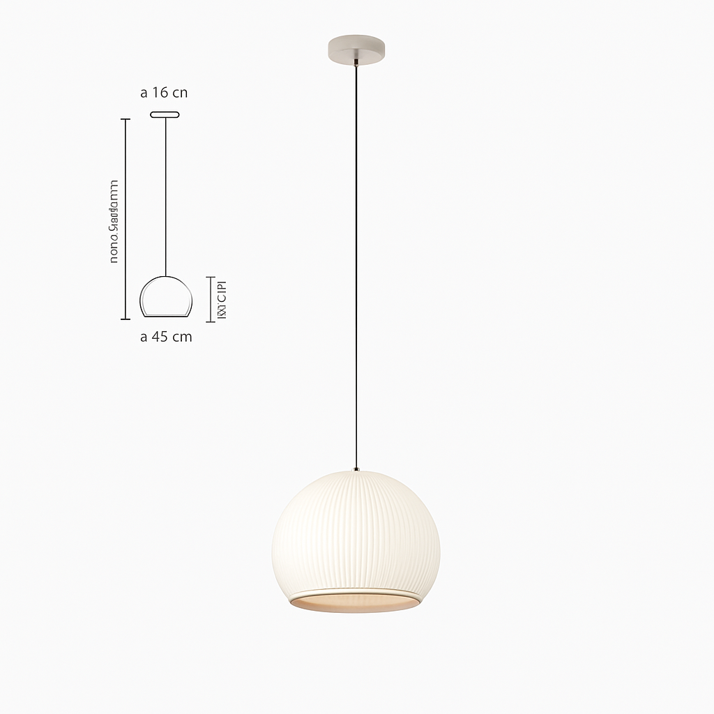 suspension en tissu tricoté style nordique pour intérieur élégant