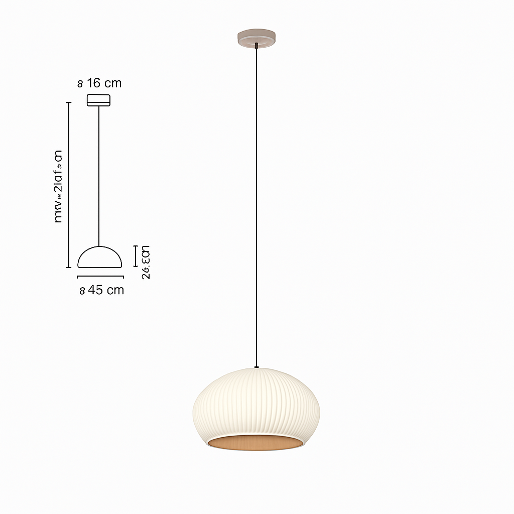 suspension en tissu tricoté style nordique pour intérieur élégant
