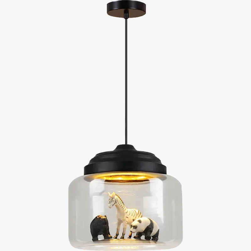 suspension en verre animaux dessin animé pour décoration intérieure