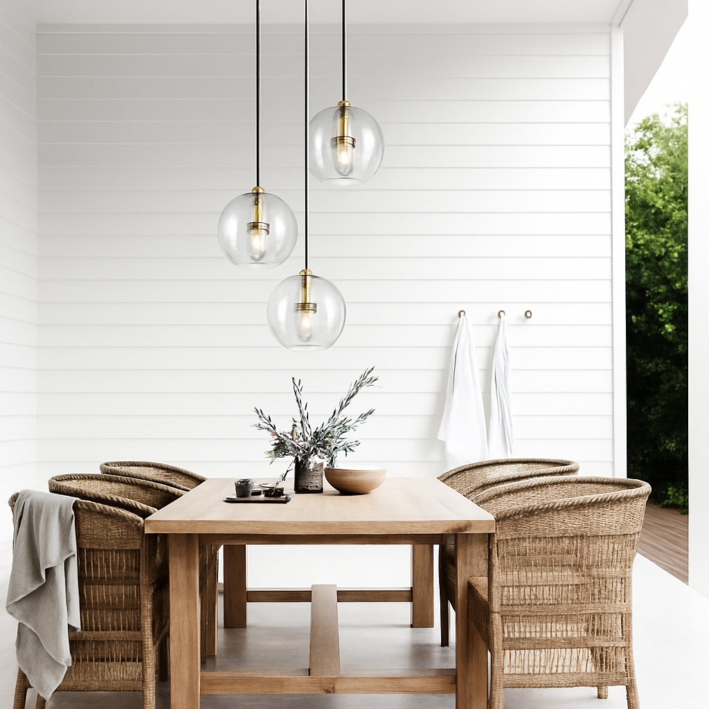 Suspension en verre au design industriel Simple et moderne