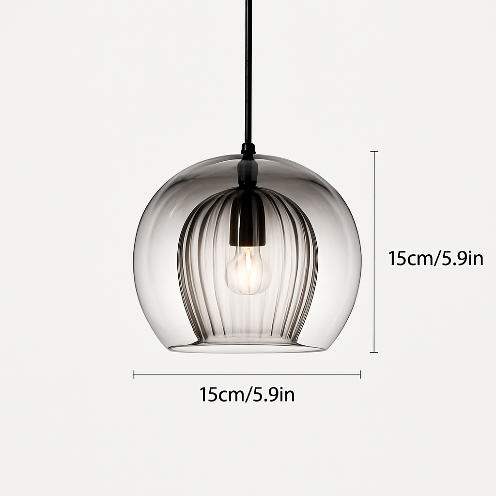 Suspension en verre au design industriel Simple et moderne