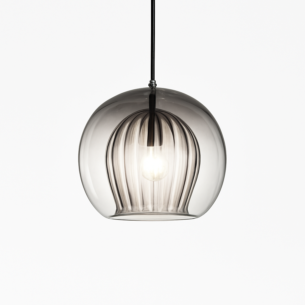 Suspension en verre au design industriel Simple et moderne