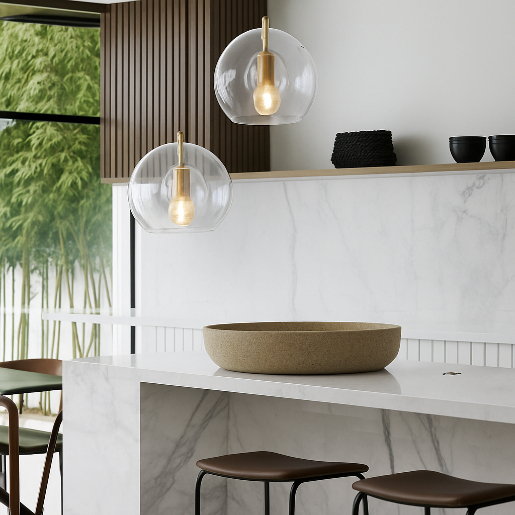 Suspension en verre au design industriel Simple et moderne