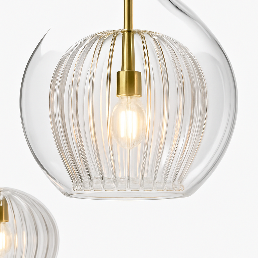 Suspension en verre au design industriel Simple et moderne