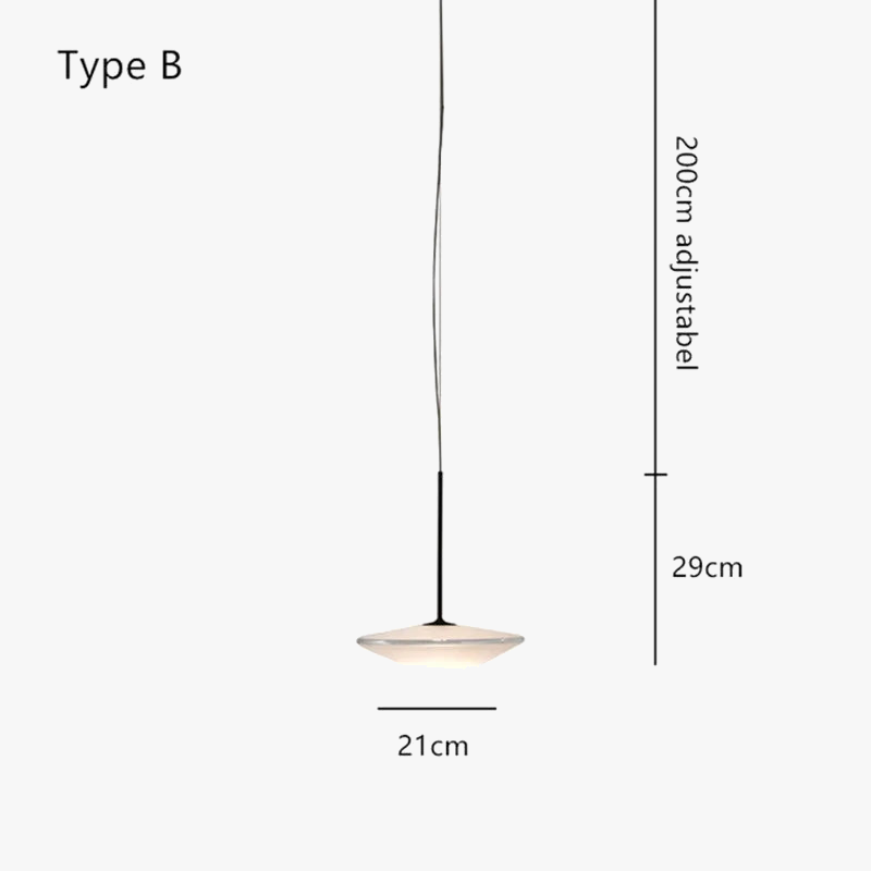 suspension en verre au design postmoderne pour décoration intérieure