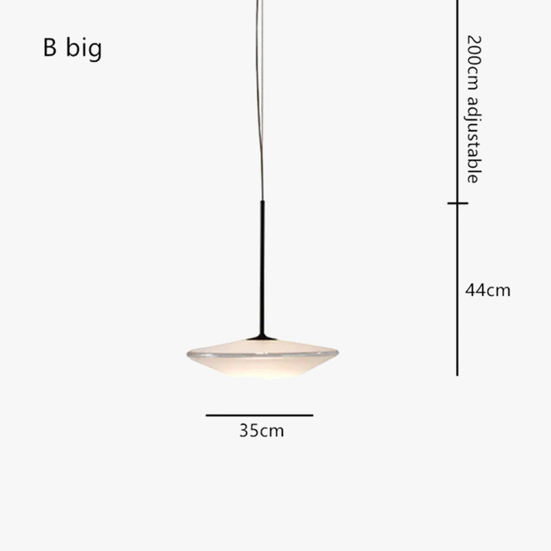 suspension en verre au design postmoderne pour décoration intérieure