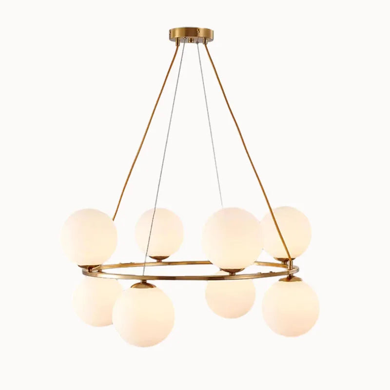 suspension en verre blanc design nordique pour intérieur décoratif