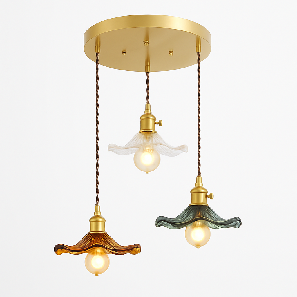 suspension en verre coloré style nordique pour intérieur moderne