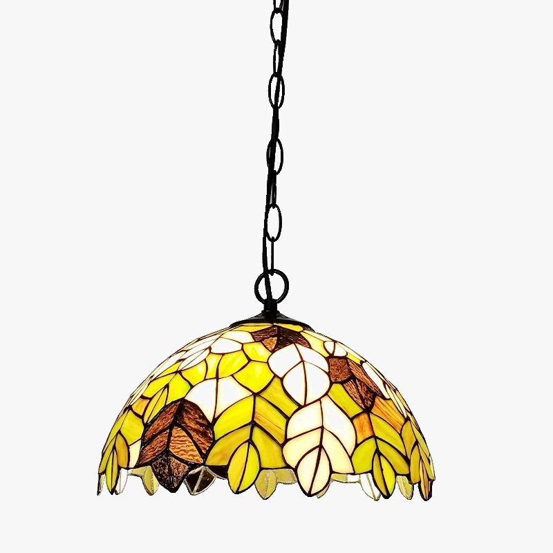 suspension en verre d'art style européen feuille d'érable pour restaurant