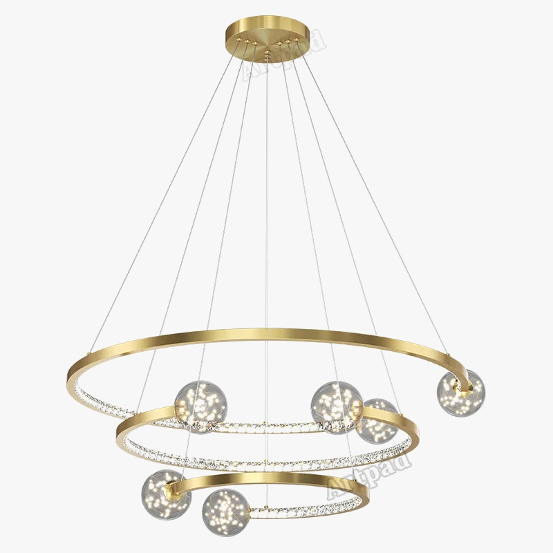 suspension en verre de luxe pour intérieur élégant