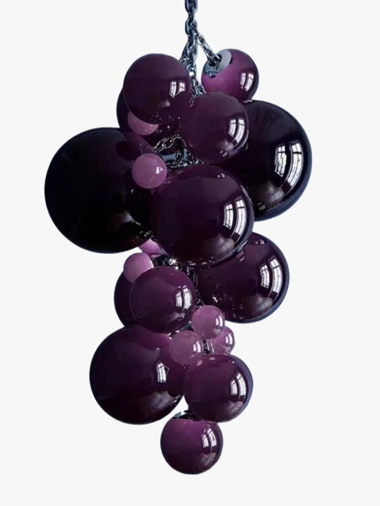 suspension en verre design italien style raisin lumineux