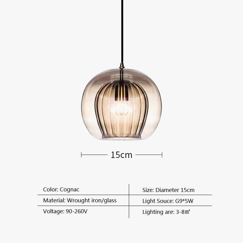 suspension en verre design nordique pour décor intérieur
