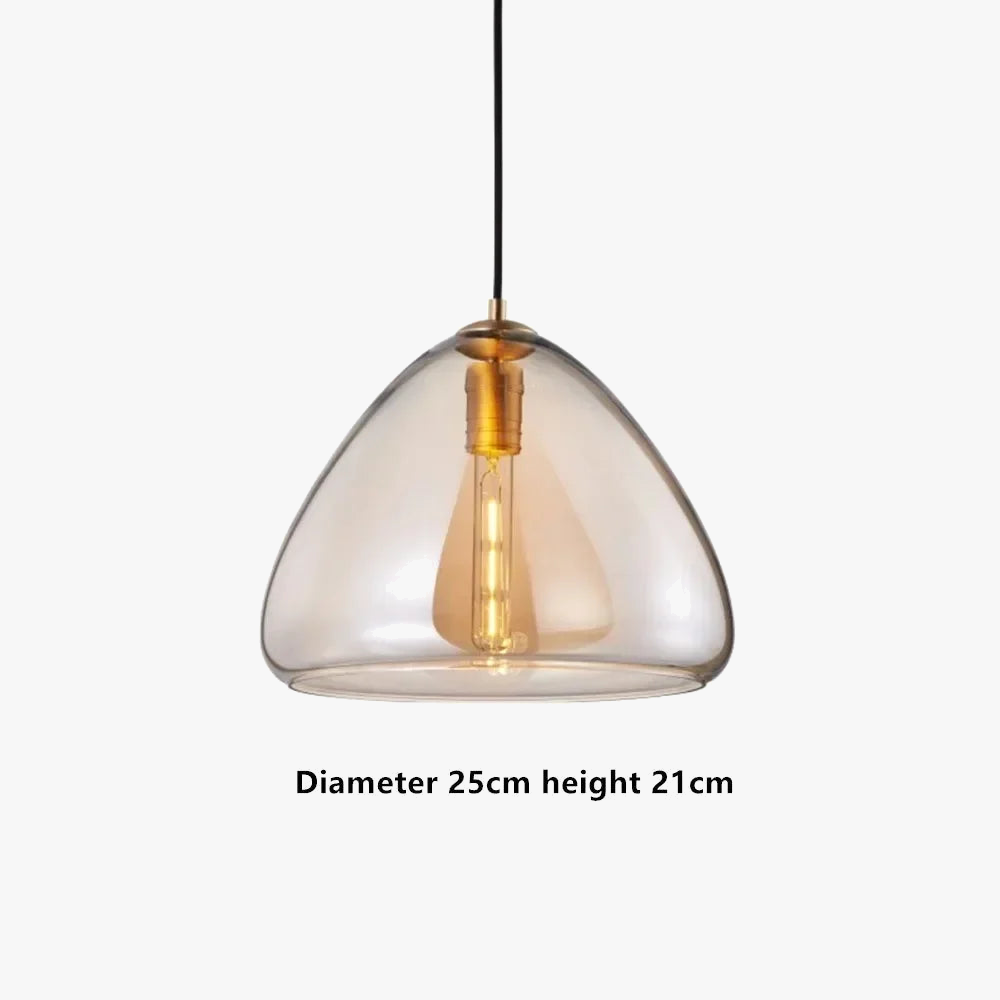 suspension en verre design nordique pour décoration intérieure moderne