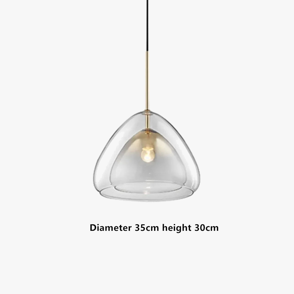 suspension en verre design nordique pour décoration intérieure moderne