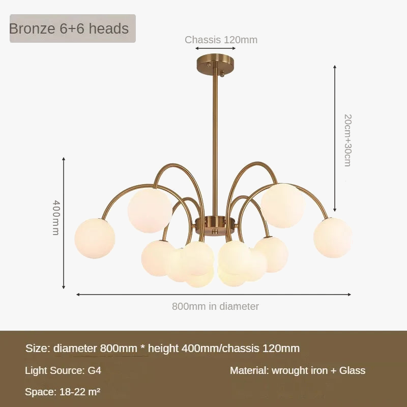 suspension en verre design nordique pour un éclairage moderne