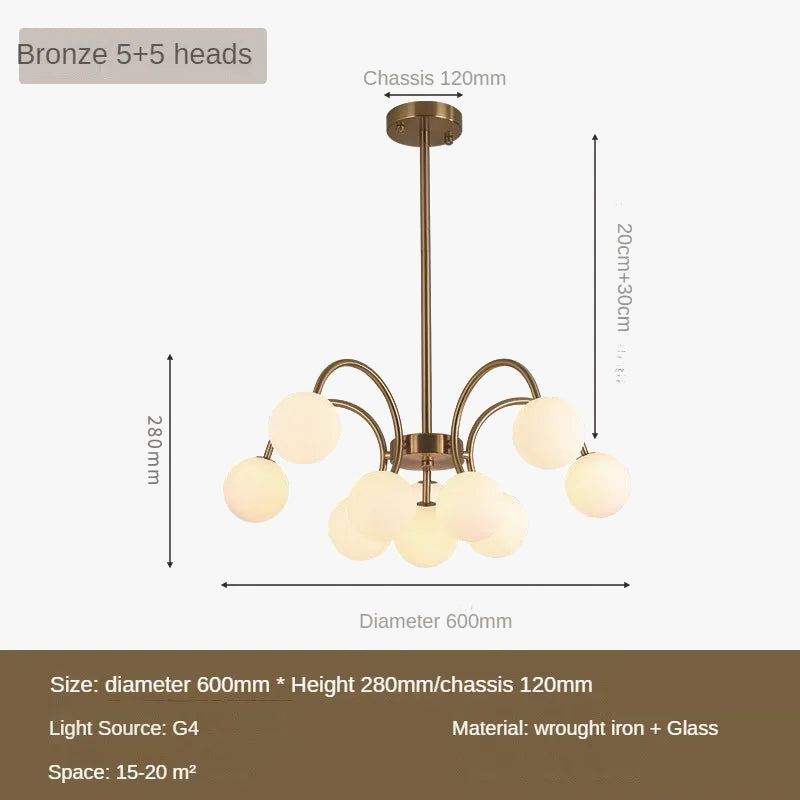 suspension en verre design nordique pour un éclairage moderne