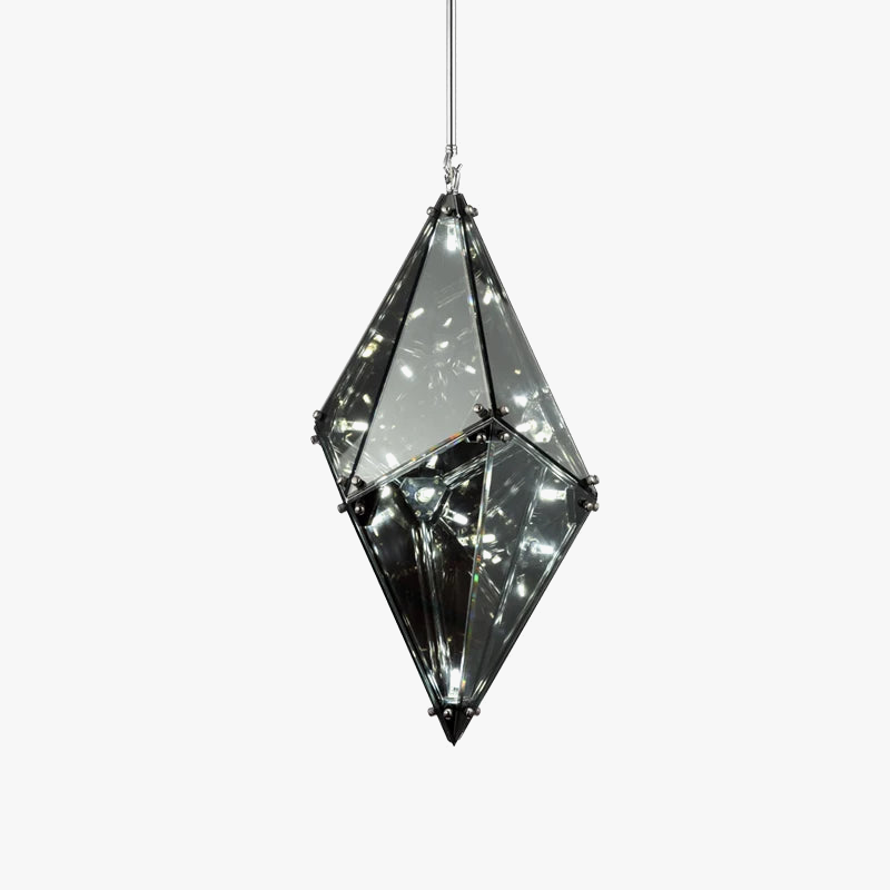 suspension en verre diamant design nordique luxe moderne pour intérieur