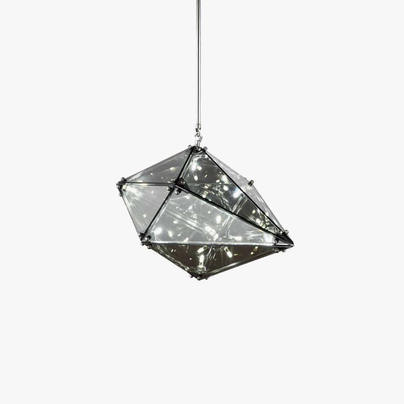 suspension en verre diamant design nordique luxe moderne pour intérieur
