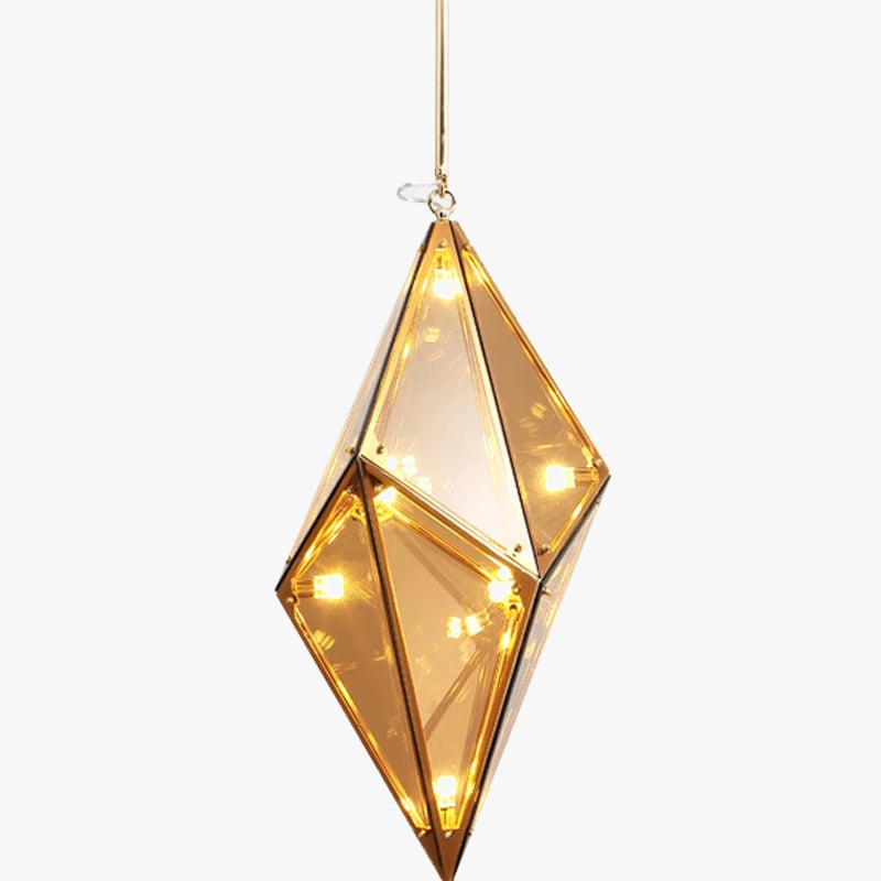 suspension en verre diamant design nordique luxe moderne pour intérieur