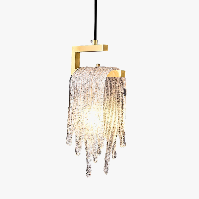 suspension en verre et cuivre style nordique moderne pour intérieur décoratif