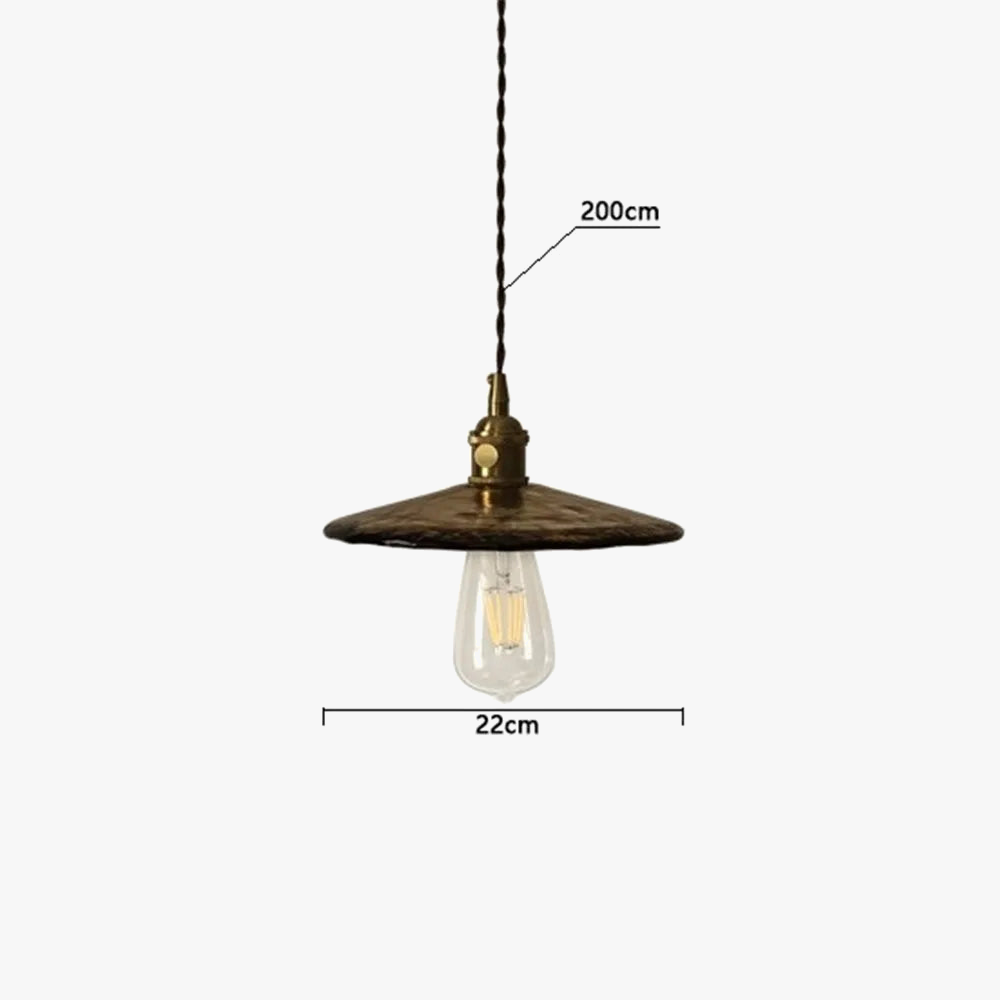 suspension en verre et laiton style nordique vintage