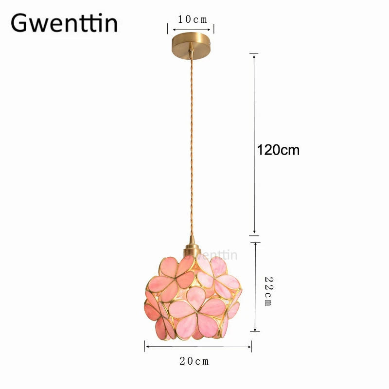 suspension en verre florale style art déco pour intérieur élégant
