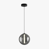 suspension en verre fumé lampe design pour restaurant et café