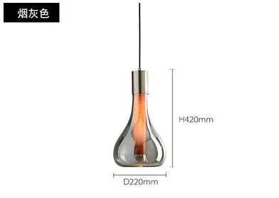 suspension en verre italien pour restaurant et bar décoratif