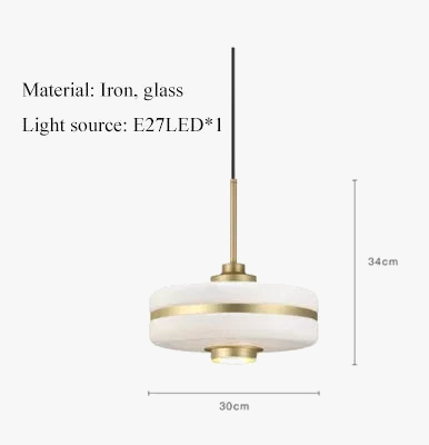 suspension en verre laiteux moderne pour intérieur élégant