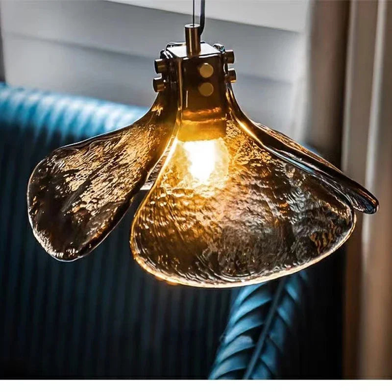 suspension en verre led au design créatif et luxueux