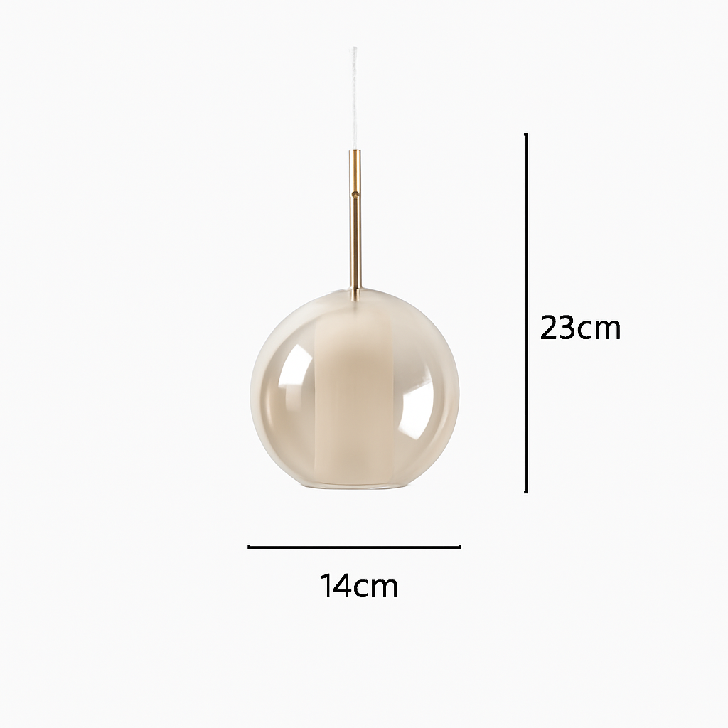 suspension en verre led décoration nordique moderne