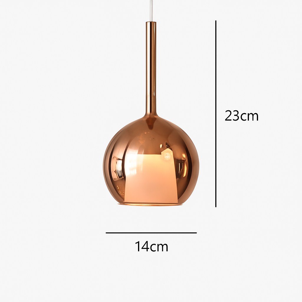suspension en verre led décoration nordique moderne