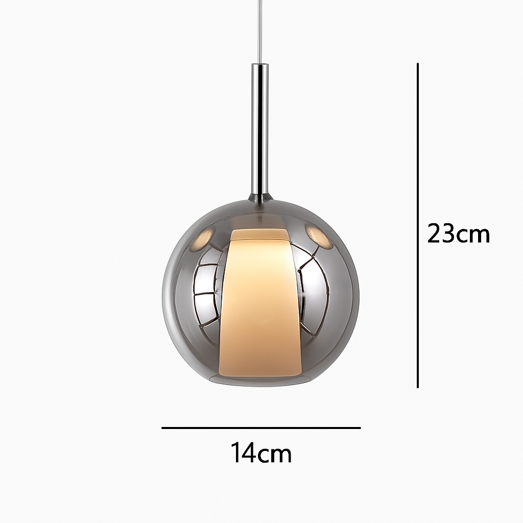 suspension en verre led décoration nordique moderne