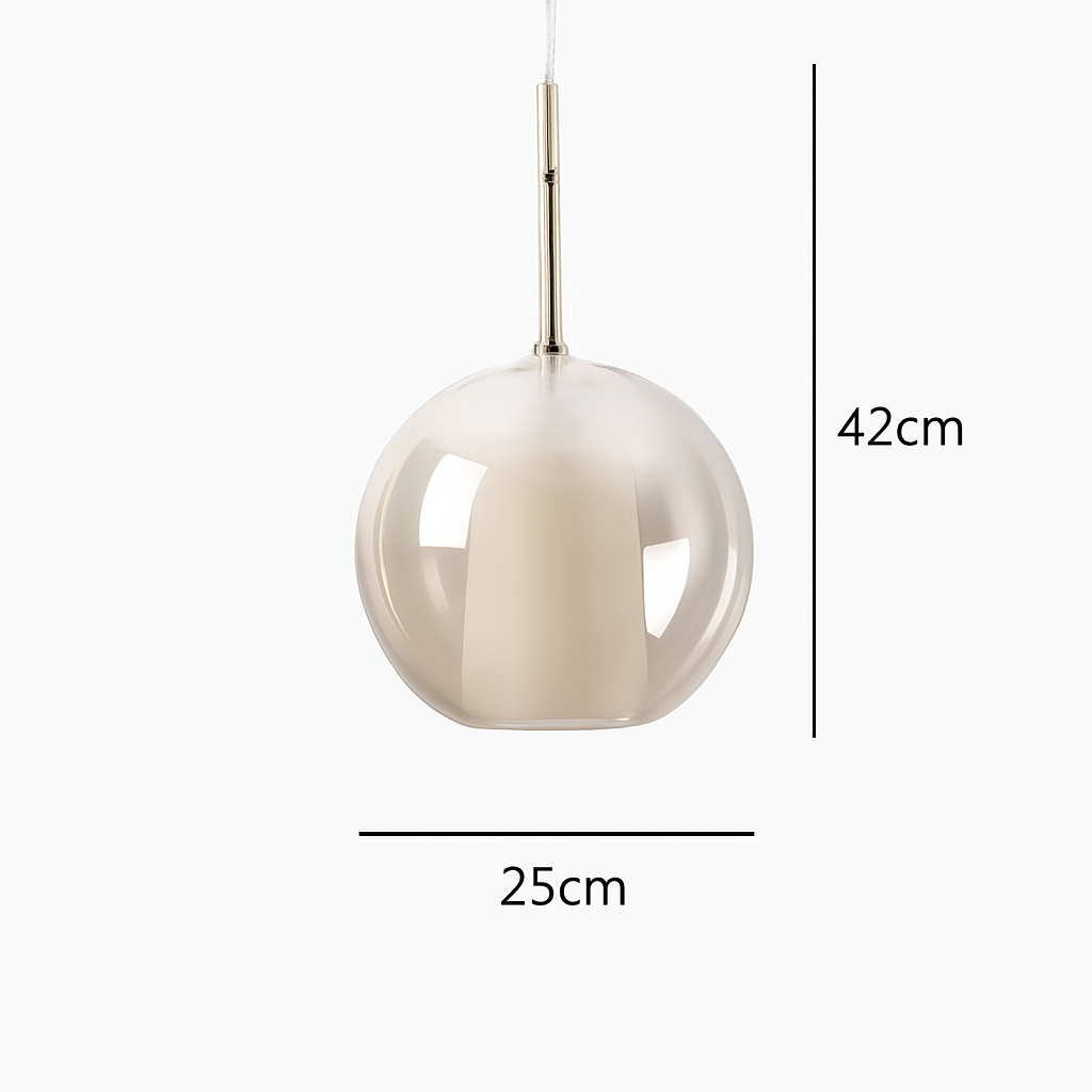suspension en verre led décoration nordique moderne
