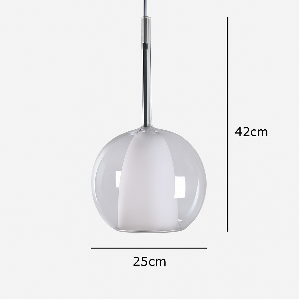 suspension en verre led décoration nordique moderne