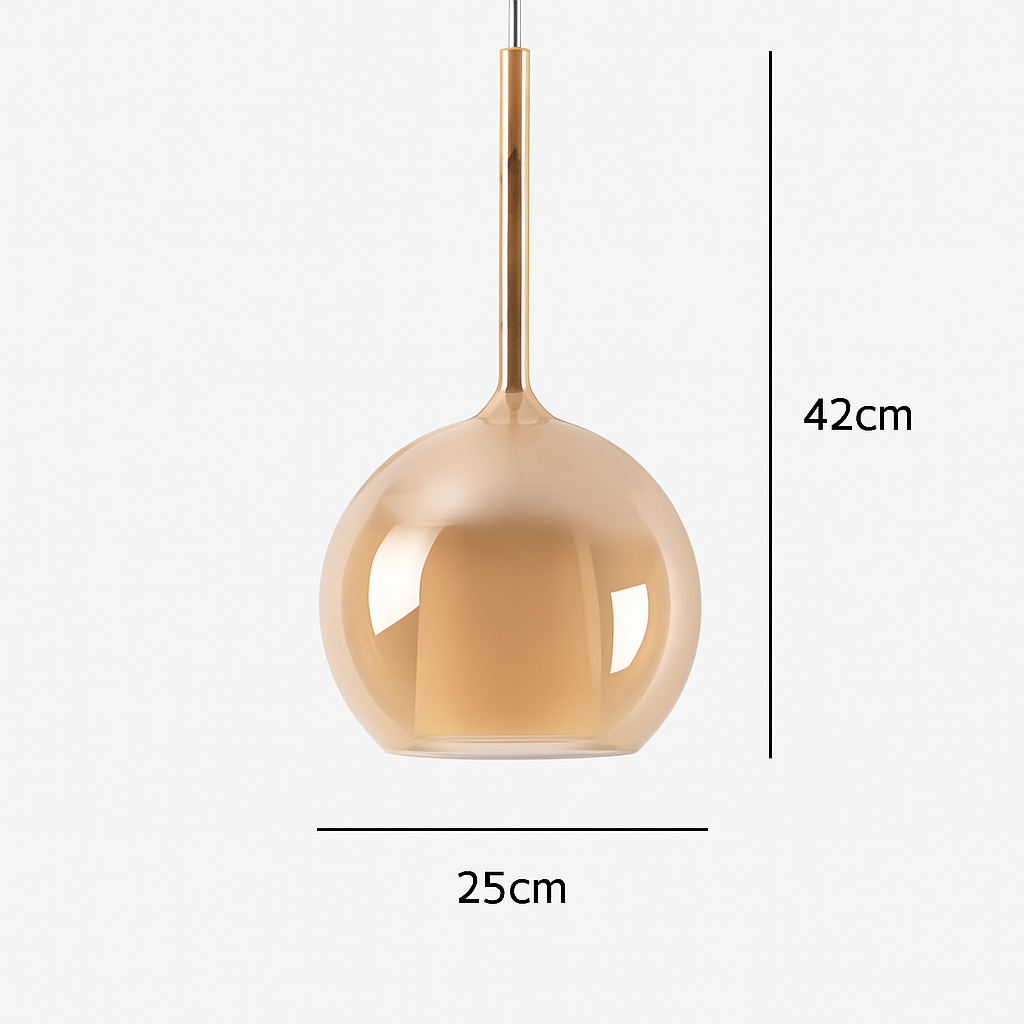 suspension en verre led décoration nordique moderne