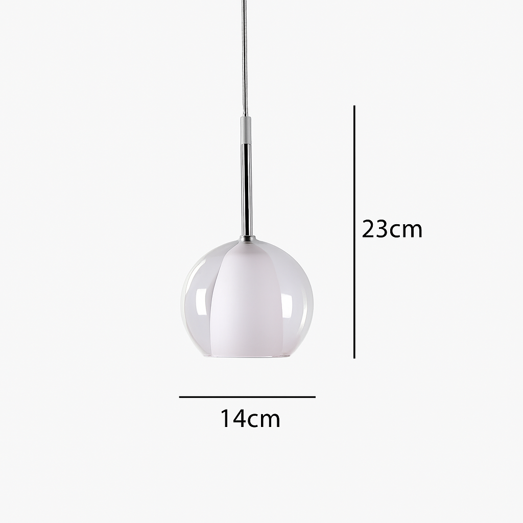 suspension en verre led décoration nordique moderne