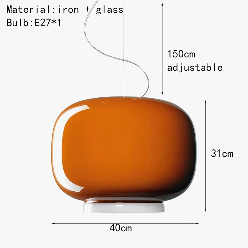 suspension en verre moderne avec cordon réglable pour divers espaces