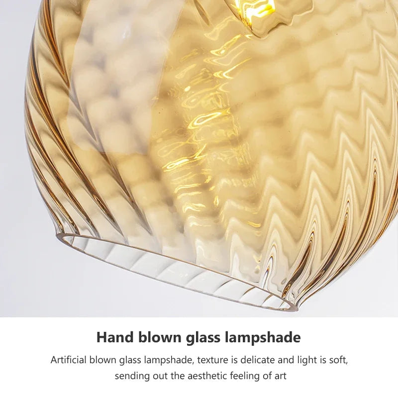 suspension en verre moderne pour éclairage décoratif intérieur