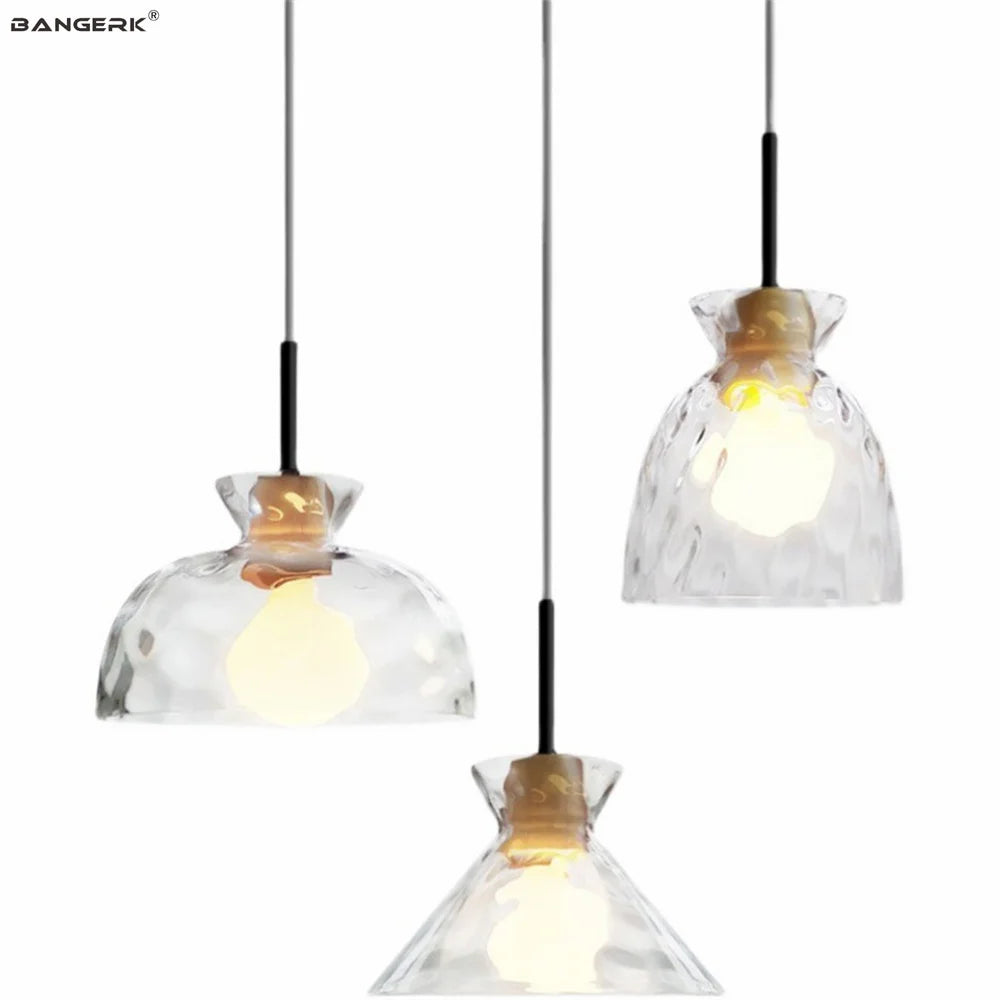 suspension en verre moderne pour décoration intérieure élégante