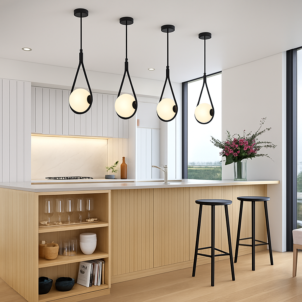 suspension en verre moderne pour décoration intérieure élégante