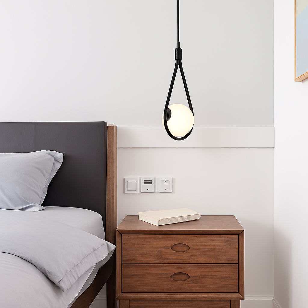 suspension en verre moderne pour décoration intérieure élégante